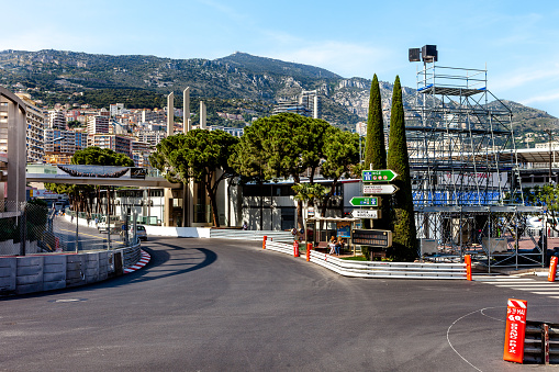 Monte-Carlo, Monaco - May 11, 2011:Part of the Formula 1 Grand Prix race track in Monaco, before the Grand Prix de Monaco on May 26, 2011.