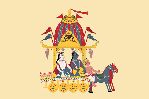 Krishna And Balarama Stock Illustration - Download Image Now - Krishna,  Balarama, Culture of India - iStock