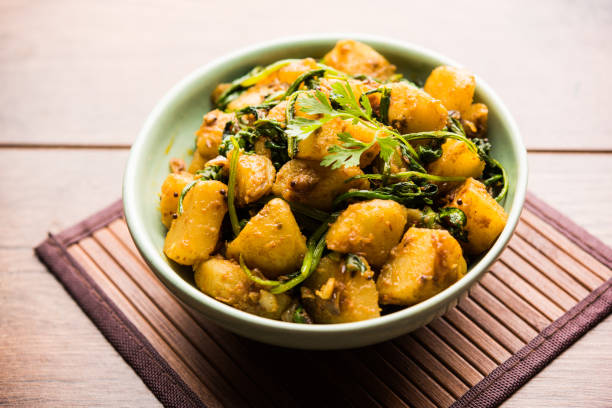 istock aloo methi sabzi / fenugreek potato masala 1090004690