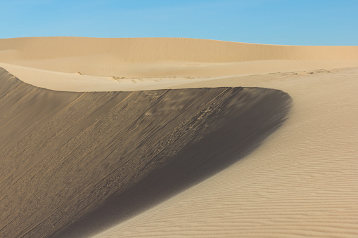 White sand dunes in Vietnam.