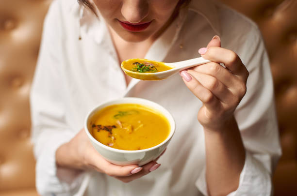 istock Client tasting delicious meal in luxury restaurant. 1090010982