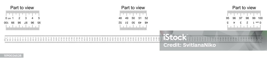 Vice Ruler Ruler 60 Cm With Countdown, Doble Sided Scale, Part To Vice, 41% OFF
