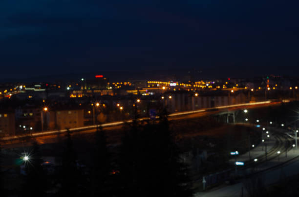 istock City lights and traffic lights are at sunset 1090029542