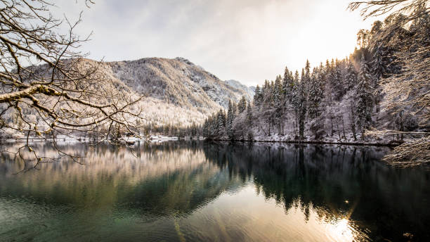 istock first snow at the mountain lake 1090030002