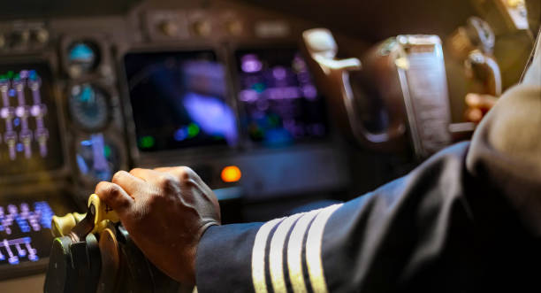 istock Cropped Hands of African Pilot 1090032806