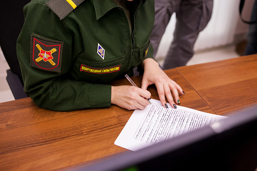 Enlistment office in Moscow