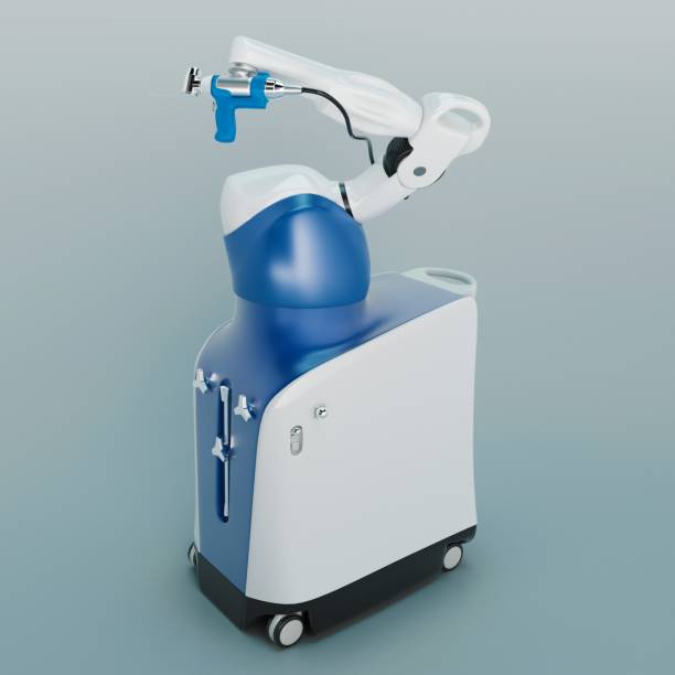 macchina per braccio di chirurgia robotica - automated lancet foto e immagini stock