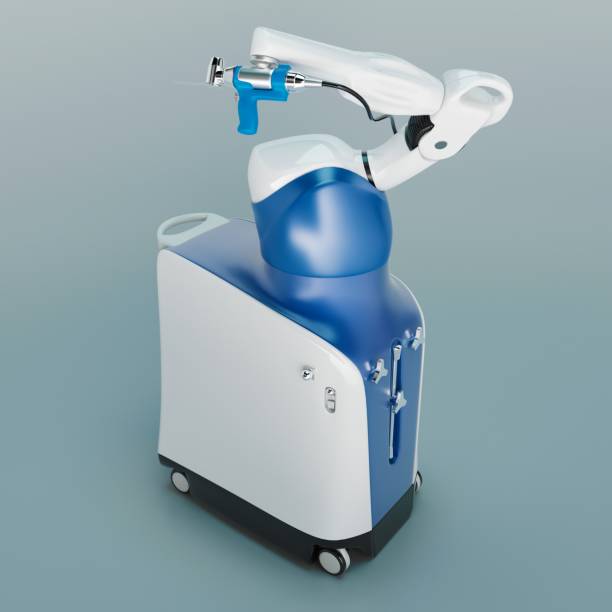 macchina per braccio di chirurgia robotica - automated lancet foto e immagini stock