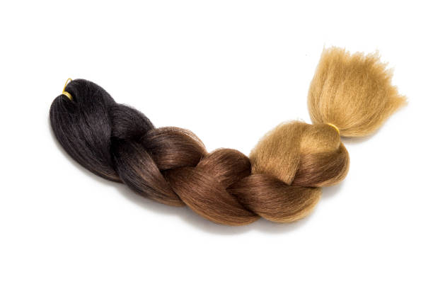 istock Braid of artificial hair on a white background 1090041292