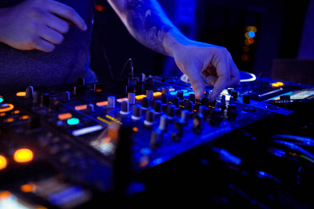 istock Music Background DJ Night Club Deejay Record Player Retro 1090054056