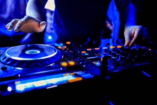 istock Music Background DJ Night Club Deejay Record Player Retro 1090054490