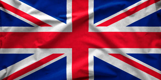 istock Union Jack blowing in the wind in full frame 1090057120