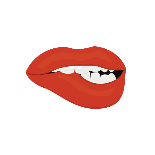 Cartoon Of Woman Bite Lip Illustrations, Royalty-Free Vector Graphics &  Clip Art - iStock