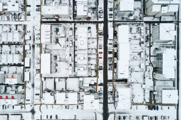 istock Residential District from Above in Winter 1090069224