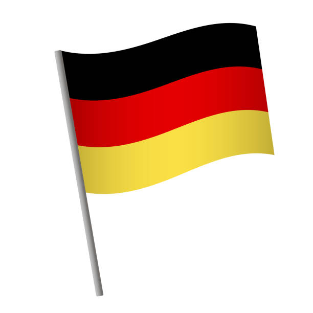 istock Germany flag icon. National flag of Germany on a pole vector illustration. 1090072584