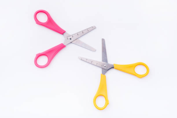 istock Many scissors for the office are on a white background 1090080712