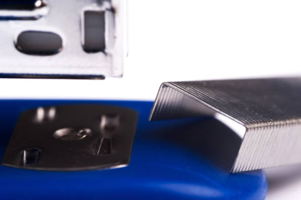 istock Office stapler with staples on a white background. 1090084290