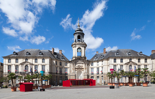 Cabourg, France - July 22nd, 2021: Cabourg is a commune in the Calvados department in the Normandy region of France. Cabourg is on the coast of the English Channel, at the mouth of the river Dives.