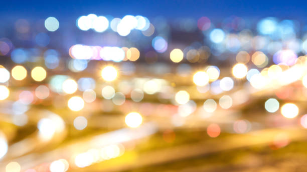 istock Blurred nighttime scene of a city  bokeh 1090096854