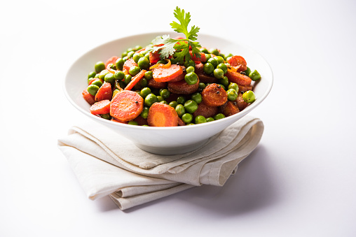 Carrot green peas sabzi / Gajar Mutter sabji