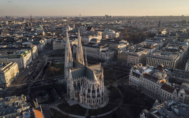 istock Aerial view of Votivkirche 1090105428