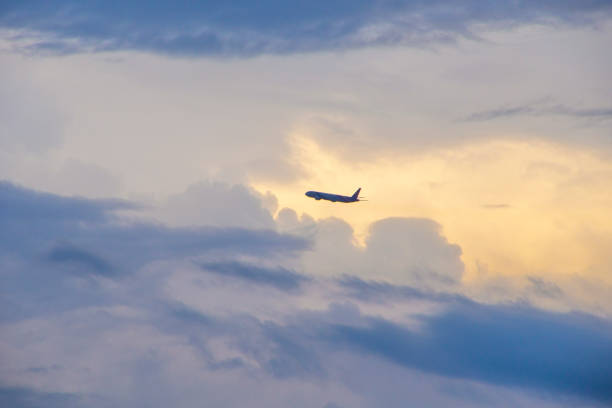istock Airplane flying in the sky 1090107362