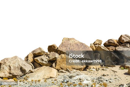 istock rock isolated on white background 1090112894