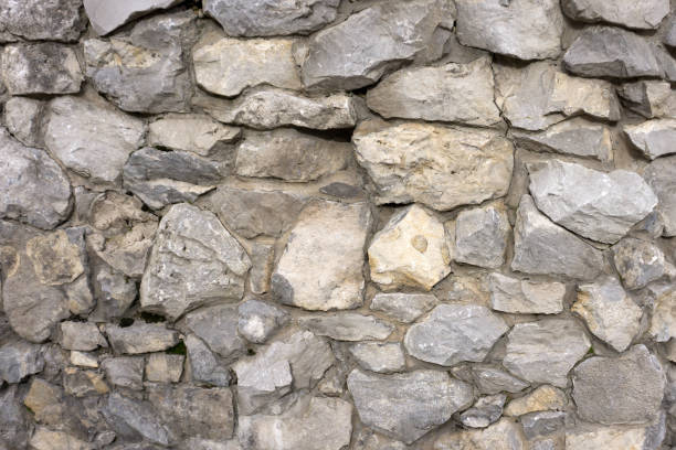 istock Typical Georgian wall stacked from mountain rocks. Georgia 1090113004
