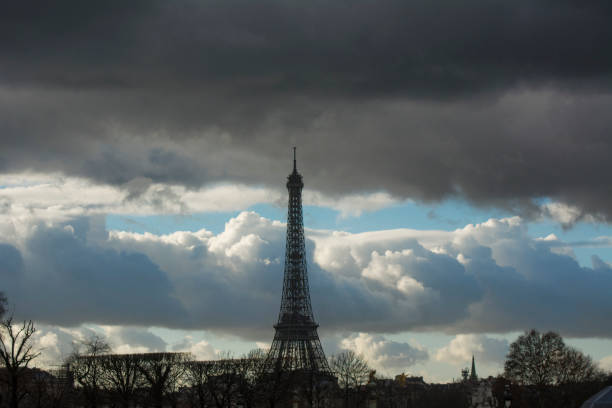 istock The roofs of Paris and the Eiffel tower 1090121698