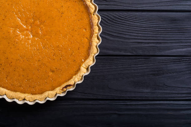 istock Homemade american traditional pumpkin pie 1090126330