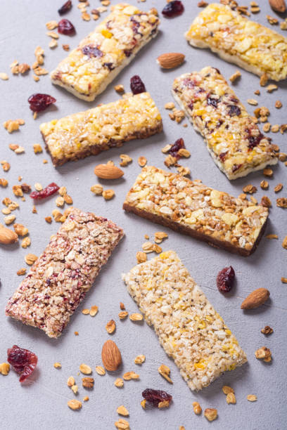 istock Healthy homemade snacks breakfast . Granola bars 1090126336