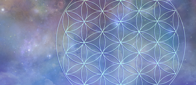 Celestial Flower Of Life Background Banner Stock Photo - Download Image Now  - Sacred Geometry, Backgrounds, Pattern - iStock