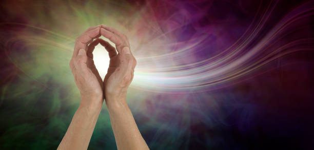istock Psychic demonstrating energy capture 1090126576