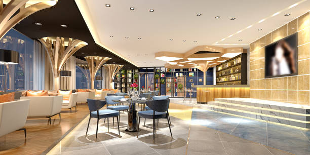 istock 3D render of cafetaria and restaurant 1090127300