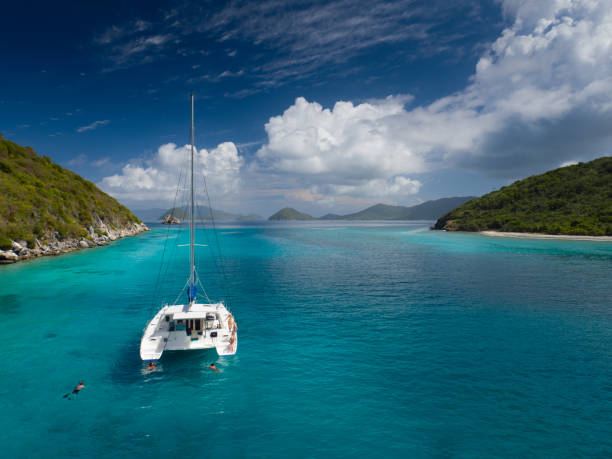istock catamaran anchored by Lovango Cay, Virgin Islands 1090131112