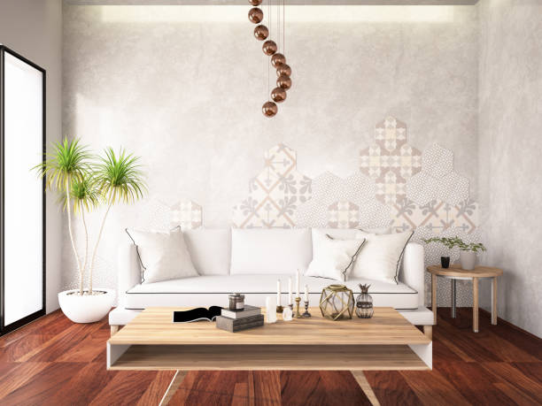 istock Modern Living Room with Sofa and Plants 1090131978