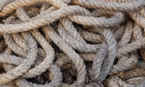 istock Close Up Stack of Natural Brown Rope 1090134720
