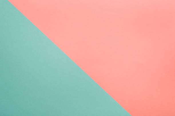 istock Coral and turquoise abstract geometric paper background 1090142174