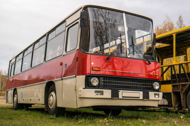 Retro DDR bus Retro DDR bus bus hungary stock pictures, royalty-free photos & images