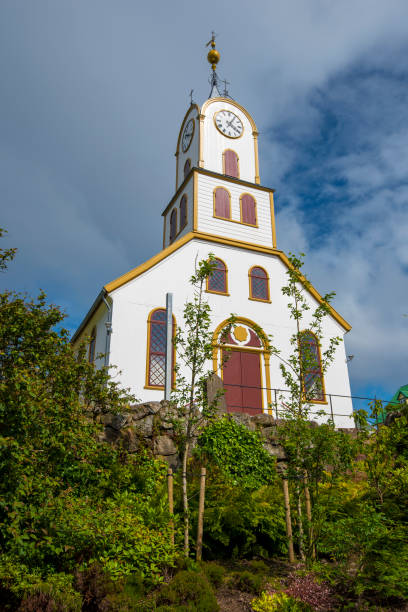 Torshavn Cathedral seen from harborside