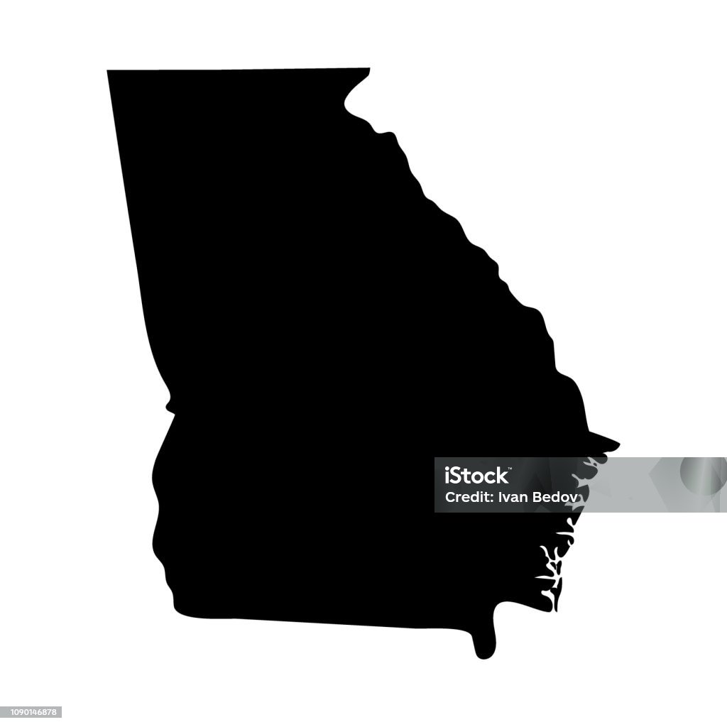 Map Of The Us State Of Georgia Stock Illustration - Download Image Now