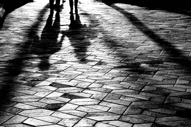 istock Blurry shadow silhouette of a couple walking 1090149396