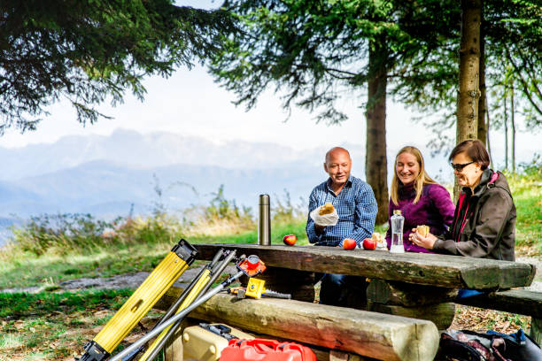 istock Team of Surveyors Taking a Break While Working in Nature 1090149840