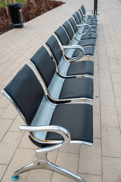 istock Outdoor seating arrangement for passengers to wait 1090150362