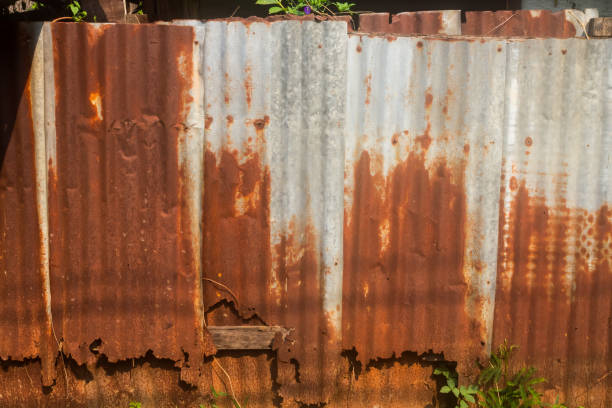 istock Rusty zinc fence background 1090151564