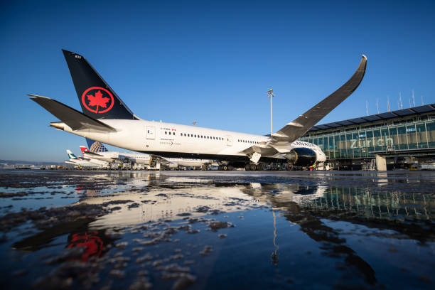 air canada-boeing 787-9 dreamliner - cockpit airplane commercial airplane boeing stock-fotos und bilder