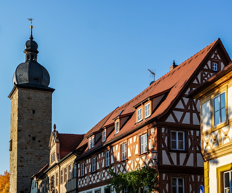 Zeil am Main Town tower with half-timbered houses