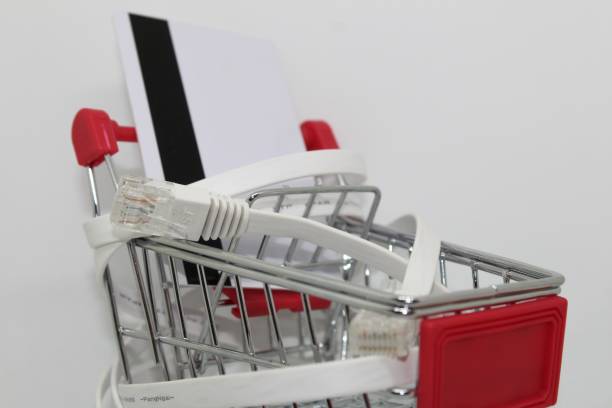 istock Shopping cart and credit card. 1090167026