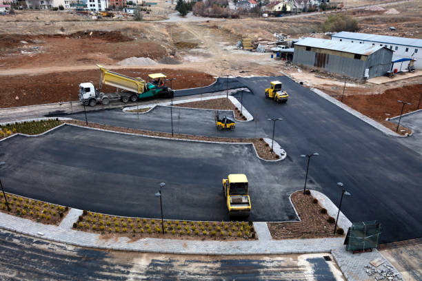 Aerial view of the road construction