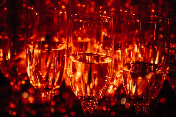 Glasses with champagne